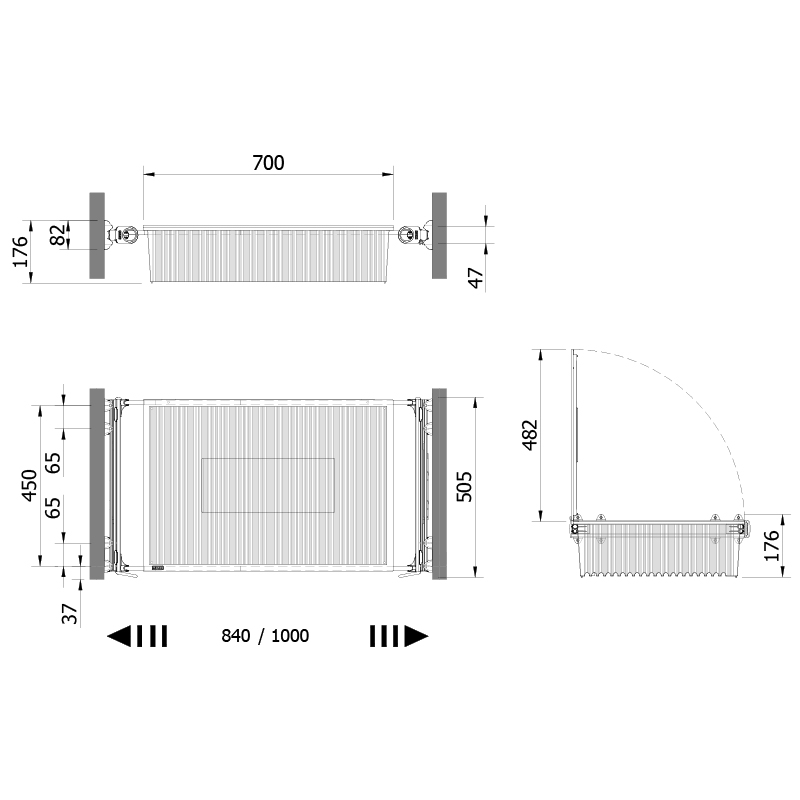 Tiroir Roomy - transparent - aluminium brillant - polycarbonate transparent 6